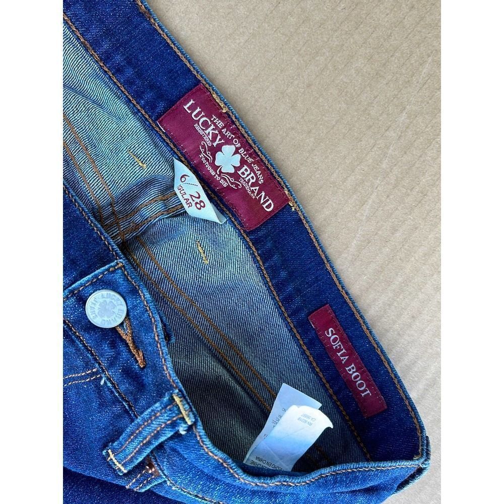 Lucky brand Jeans Womens 6/28 regular Sofia bootcut dark wash low rise denim - Picture 4 of 12